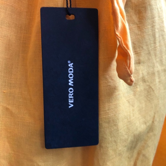 Vero Moda Cut Out Maxi Dress Yellow Medium NWT - Picture 6 of 8